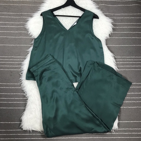 NEW Lunya washable silk tank pants pajama set